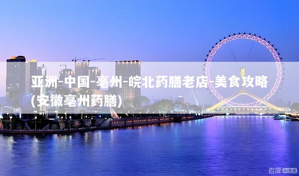 亚洲-中国-亳州-皖北药膳老店-美食攻略(安徽亳州药膳)